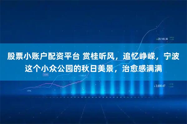 股票小账户配资平台 赏桂听风,追忆峥嵘,宁波这个小众公园的秋日美景,治愈感满满